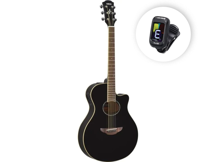 Yamaha APX600 Western gitarr (svart + gratis tuner)