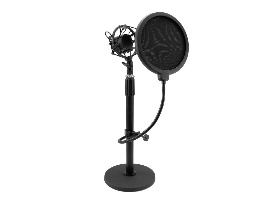 OMNITRONIC MSP-1 Mikrofonstativ med stötdämpare och popfilter