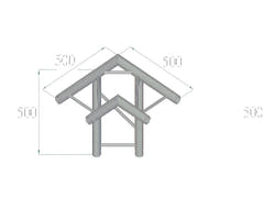 ALUTRUSS BILOCK BQ2-PAL31H 3-vägshörn 90°