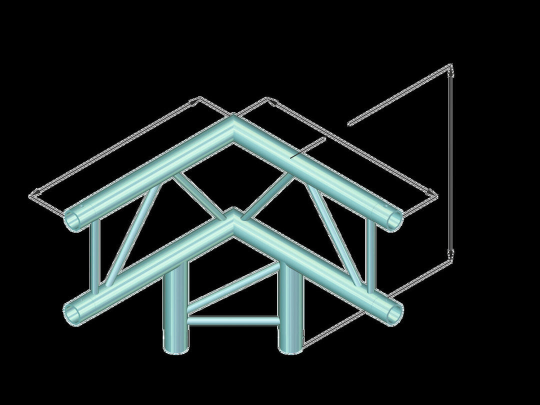 ALUTRUSS BILOCK BQ2-PAL31V 3-vägshörn 90°