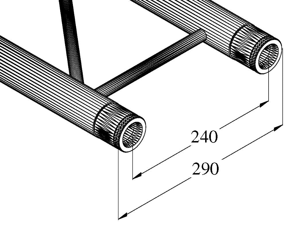 ALUTRUSS BILOCK BQ2-S210 2-vägs tvärbalk bk