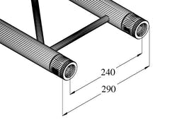 ALUTRUSS BILOCK BQ2-S500 2-vägs tvärbalk bk