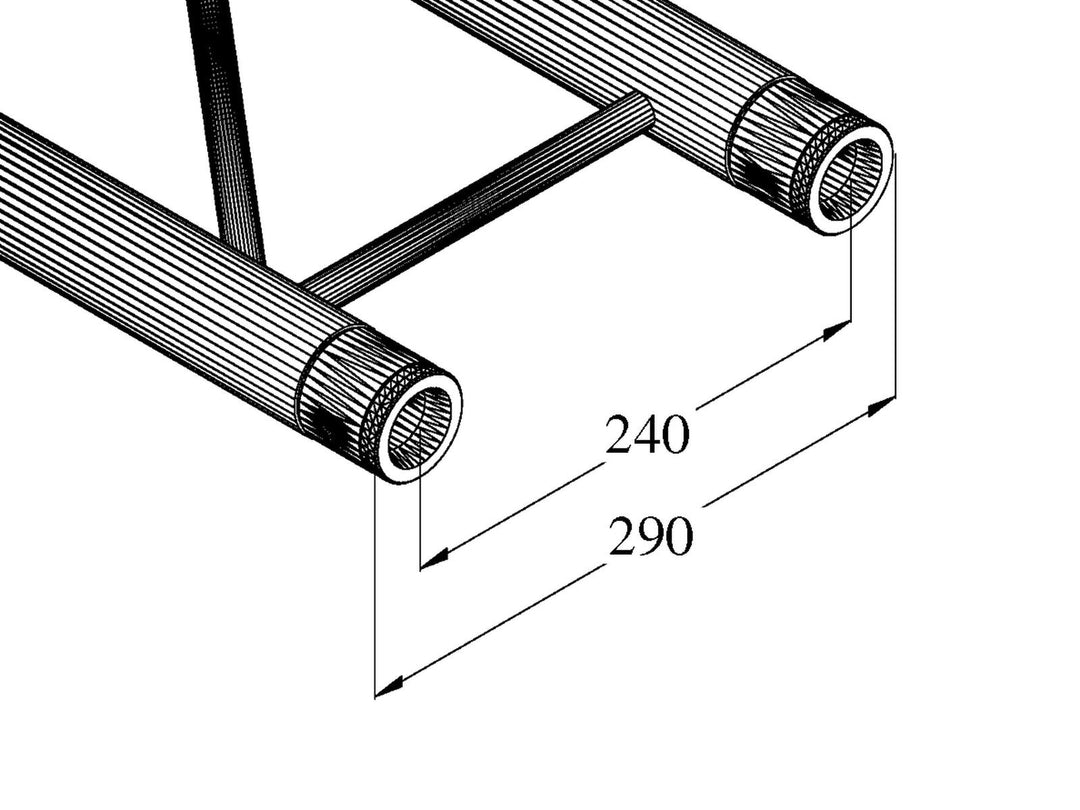 ALUTRUSS BILOCK BQ2-S1500 2-vägs tvärbalk bk