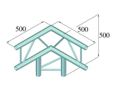ALUTRUSS BILOCK BQ2-SPAL31V 3-vägshörn 90° bk