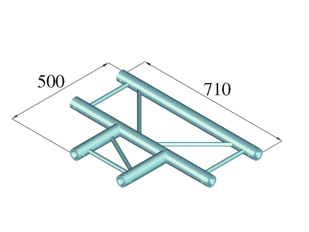 ALUTRUSS BILOCK BQ2-SPAT35H 3-vägs T-del 90° bk