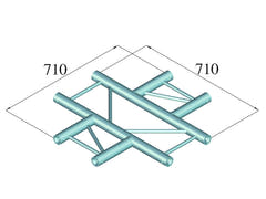 ALUTRUSS BILOCK BQ2-SPAC41H 4-vägs kryssdel bk