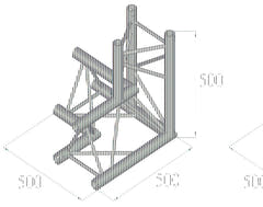 ALUTRUSS TRILOCK 6082AL-33 3-vägs hörn \/ höger