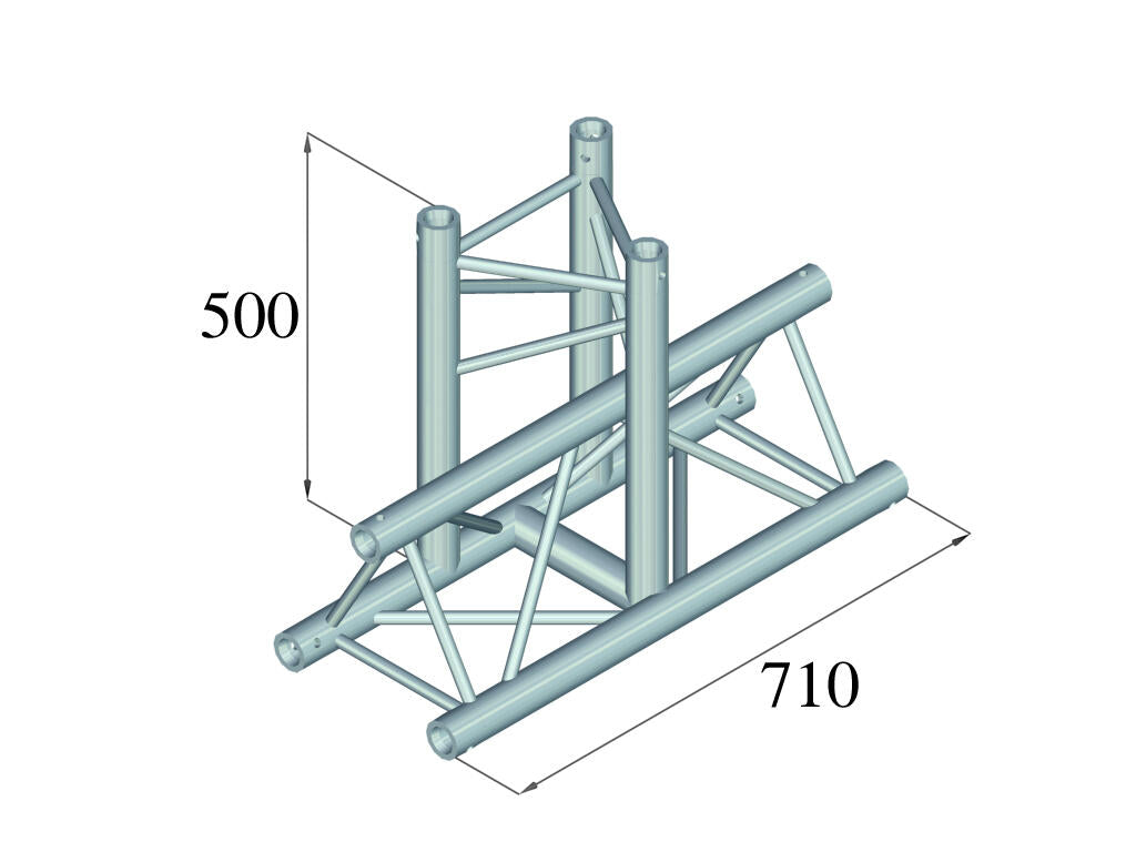 ALUTRUSS TRILOCK 6082AT-35 3-vägs T-stycke