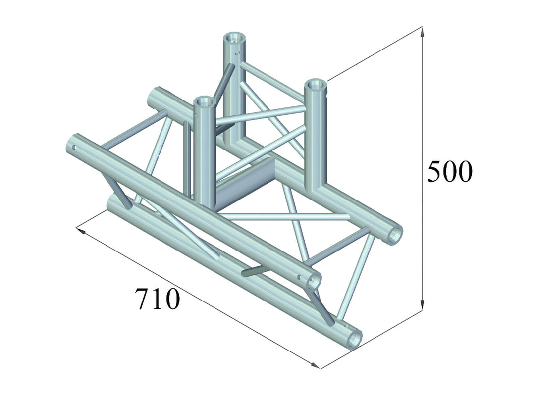 ALUTRUSS TRILOCK 6082AT-38 3-vägs T-del