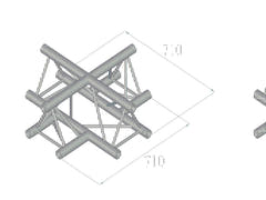 ALUTRUSS TRILOCK 6082AC-41 4-vägs kors