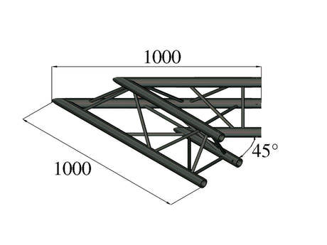 ALUTRUSS TRILOCK S-PAC 19 2-way Corner 45° black