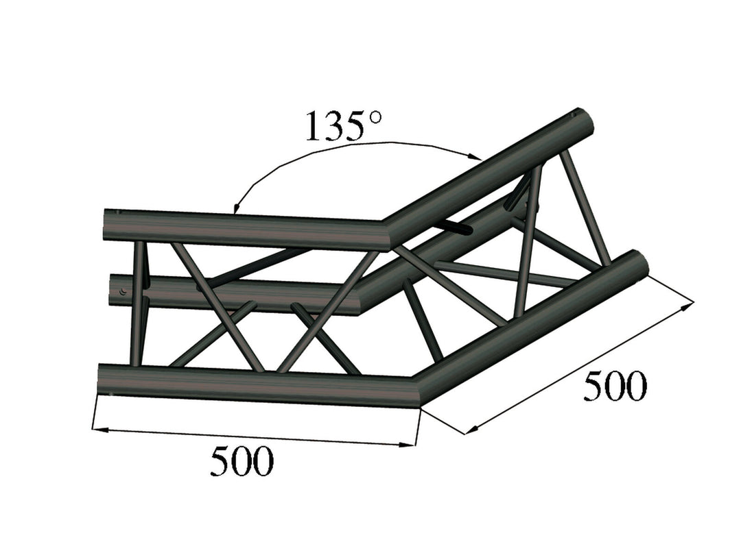 ALUTRUSS TRILOCK S-PAC 23 2-vägs hörn 135°black
