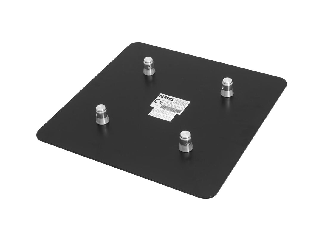 ALUTRUSS QUADLOCK ändplatta M10-Male 50 cm x 50 cm bk