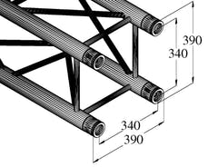 ALUTRUSS QUADLOCK TQ390-2000 4-vägs korsbalk