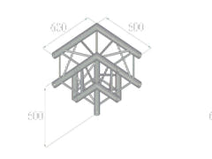 ALUTRUSS QUADLOCK TQ390-QQL30 3-vägshörn 90°