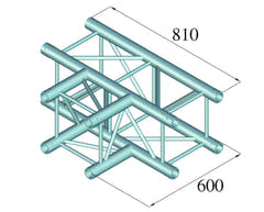 ALUTRUSS QUADLOCK TQ390-QQT35 3-vägs T-stycke