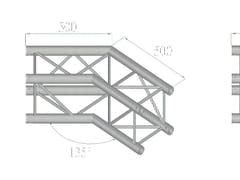 ALUTRUSS QUADLOCK S6082C-23 2-vägs hörn 135°