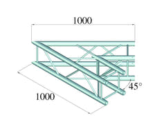 Alutruss QUADLOCK 6082C-19 2-vägs hörn (45°)