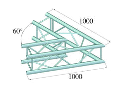 Alutruss QUADLOCK 6082C-20 2-vägs hörn (60°)