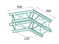 Alutruss QUADLOCK 6082C-22 2-vägs hörn (120°)