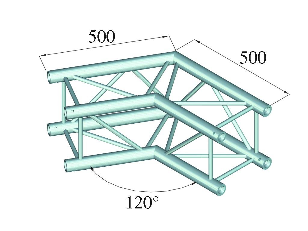 Alutruss QUADLOCK 6082C-22 2-vägs hörn (120°)