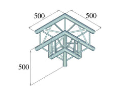 Alutruss QUADLOCK 6082L-30 3-vägs hörn (90°)