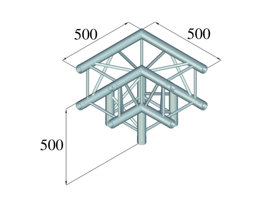 Alutruss QUADLOCK 6082L-30 3-vägs hörn (90°)