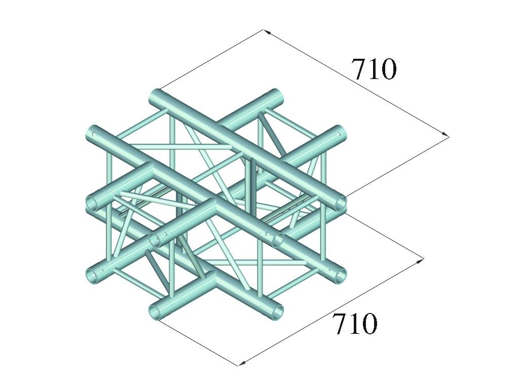 Alutruss QUADLOCK 6082C-41 4-vägs tvärstycke