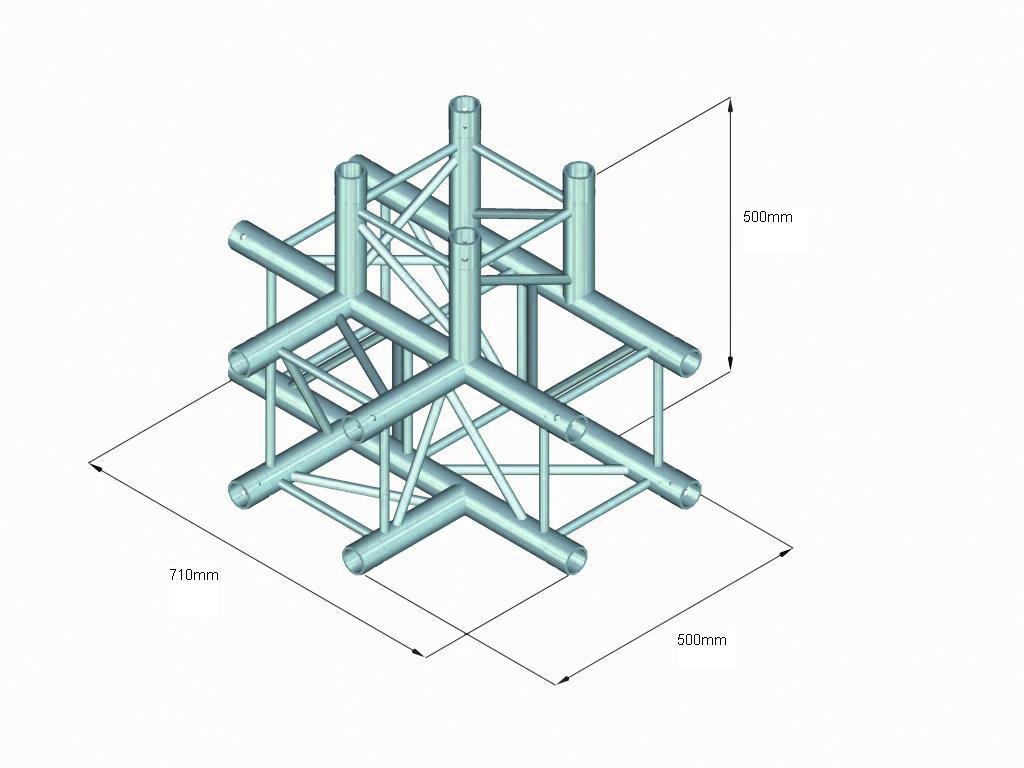 Alutruss QUADLOCK 6082T-42 4-vägs T-stycke