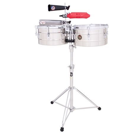 Latin Percussion Timbales Tito Puente rostfritt stål - 13"/14" (LP256-S)