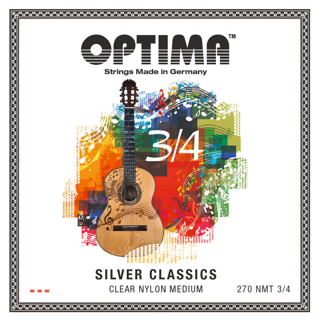Optima strängar för klassisk gitarr SILVER CLASSICS Gitarrer-strängar för barn - set 3/4 (270MT 3/4)