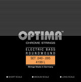 Optima E-bassträngar Chrome Strings. Rundspunna medium skala - Set 4-string light (4199M)
