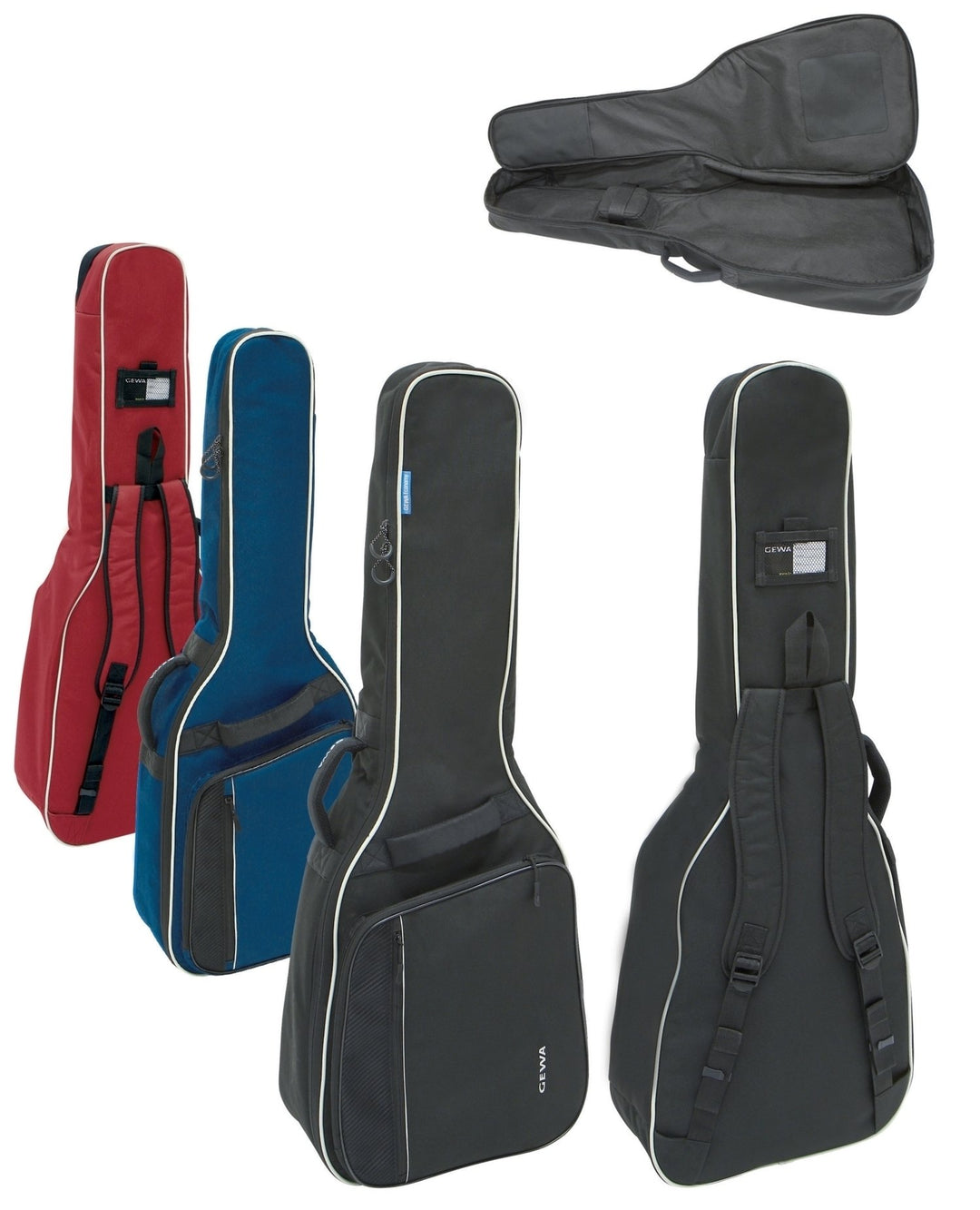 GEWA Gitarrer-gigbag Economy 12 - Classic 1/4-1/8 röd