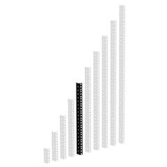 Adam Hall 61535 B Heavy Duty Rack Rail (svart)