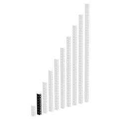 Adam Hall 61535 B Heavy Duty Rack Rail (svart)