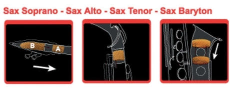 Saxmute dämpare för altsaxofon