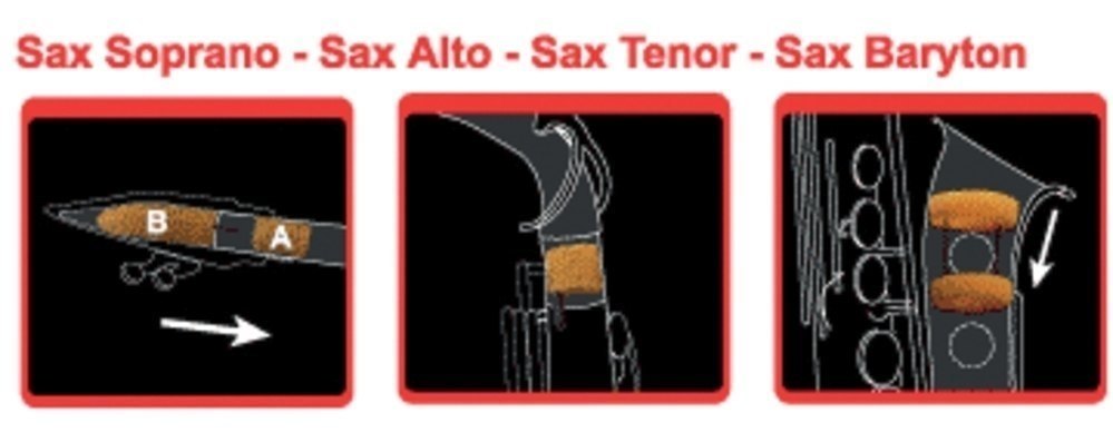 Saxmute dämpare för tenorsaxofon