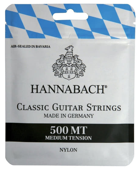 Hannabach 500 strängset för klassisk gitarr, medium tension