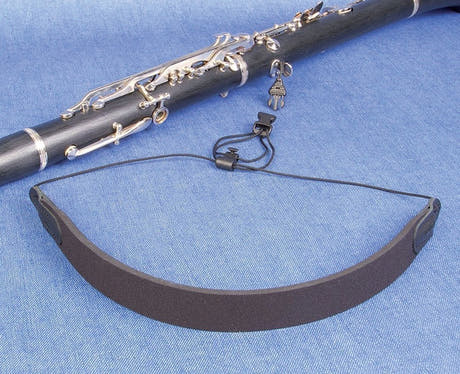 Neotech Clarinet Loop Strap, svart klarinettrem, 44,5 till 58,4 cm