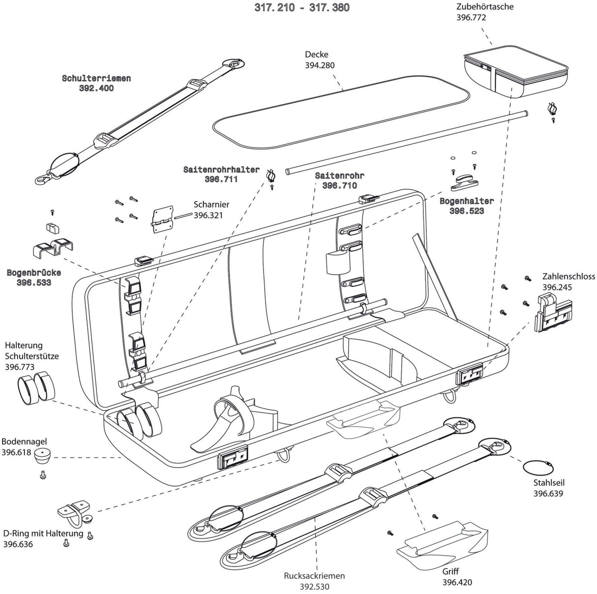 GEWA Fioler-fodral Air 2.1 - Tillbehörsficka