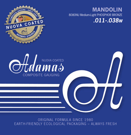 Adamas strängar för mandolin Nuova coated - Med.-Light .011 (8080NU)