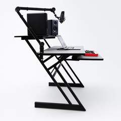 Skrivbord med hyllor och utdrag för keyboard (120 cm)