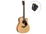 Yamaha Western Guitar FGX820C (Natural + Free Tuner)