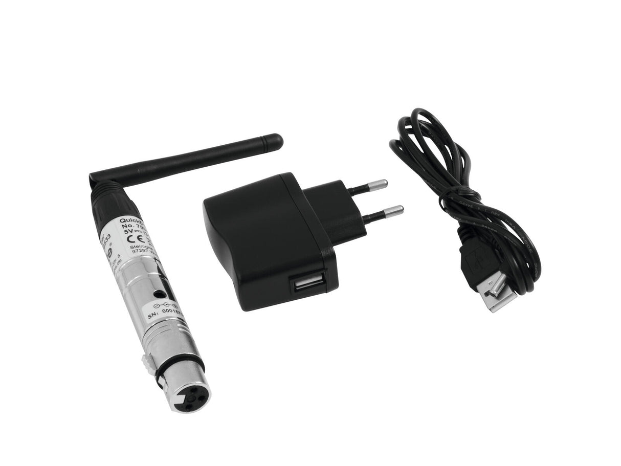 EUROLITE Set QuickDMX 1x Transmitter + 2x Receiver