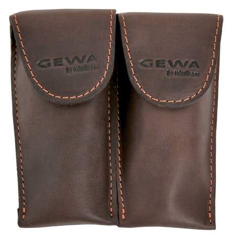 GEWA Crazy Horse Trumpet Double för 2 trumpetmunstycken, brun