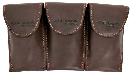 GEWA Crazy Horse Bugle Triple för 3 valthornsmunstycken, brun
