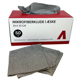 Mikrofiberdukar i låda, 30x30cm, 180gsm, 50 st.