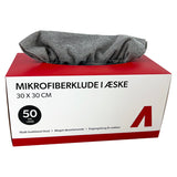 Mikrofiberdukar i låda, 30x30cm, 180gsm, 50 st.