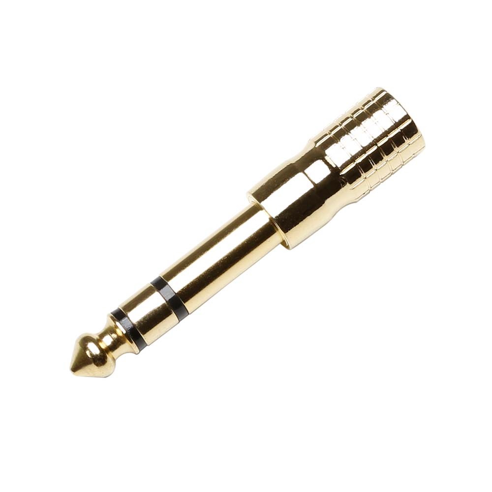 Adapter 3,5 mm stereojack till 6,3 mm stereojack (guld)