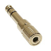 Adapter 3,5 mm stereojack till 6,3 mm stereojack (guld)